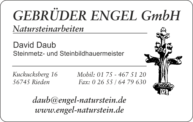Visitenkarte Gebrüder Engel GmbH - David Daub