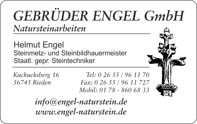 Visitenkarte Gebrüder Engel GmbH - Helmut Engel